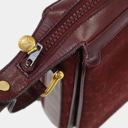 Pre Owned Celine Bordeaux C Macadam Shoulder Bag