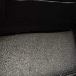 Pre Owned Celine Trapeze Large Black Croc Embossed Leather and Suede Top Handle Bag