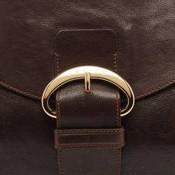 Pre Owned Celine Brown Leather Vintage Shoulder Bag
