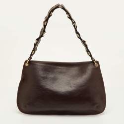 Pre Owned Celine Brown Leather Vintage Shoulder Bag
