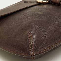 Pre Owned Celine Brown Leather Vintage Shoulder Bag