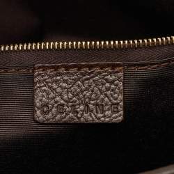 Pre Owned Celine Brown Leather Vintage Shoulder Bag