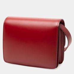 مملوكة مسبقًا حقيبة سيلين كلاسيك بوكس عجل أحمر صغيرة