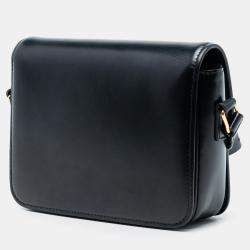 Pre Owned حقيبة كروس تريونف جلد بقر لامع تين أسود سيلين