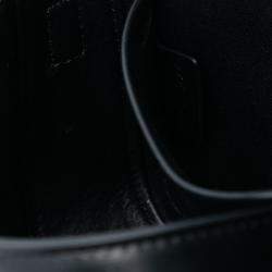 Pre Owned Celine Black Shiny Calfskin Triomphe Claude Shoulder Bag