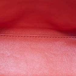 Pre Owned Celine Luggage Nano Orange Python Tote