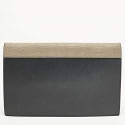 مملوكة مسبقًا Celine Pocket Envelope Tricolor Croc Embossed Suede and Leather Chain Clutch