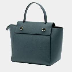 Pre Owned Celine Green Nano Grained Calfskin Belt Bag