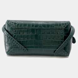 Pre Owned حقيبة سيلين حزام جلد أمازون بنقشة تمساح بحجم مايكرو