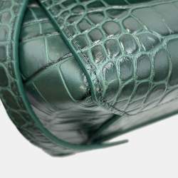 Pre Owned حقيبة سيلين حزام جلد أمازون بنقشة تمساح بحجم مايكرو