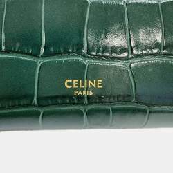 Pre Owned حقيبة سيلين حزام جلد أمازون بنقشة تمساح بحجم مايكرو