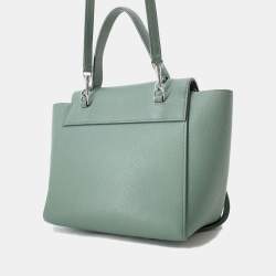 Pre Owned Celine Belt Bag Green Leather Size Nano