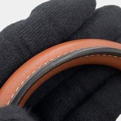 Pre Owned Celine Triomphe Vertical Cabas Mini Tan Triomphe Canvas Calfskin Leather Tote Bag