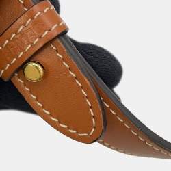 مملوكة مسبقًا حقيبة كتف واحدة سيلين آفا تريومف بي في سي جلد عاجي/أحمر