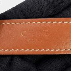 مملوكة مسبقًا حقيبة كتف واحدة سيلين آفا تريومف بي في سي جلد عاجي/أحمر