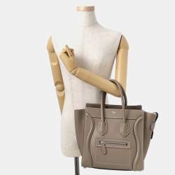مملوكة مسبقًا Celine Luggage Shopper Tote Bag Suri Leather Size Micro