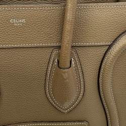 مملوكة مسبقًا Celine Luggage Shopper Tote Bag Suri Leather Size Micro