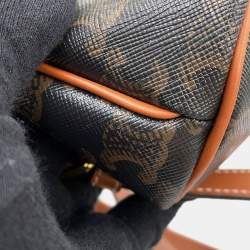 مملوكة مسبقًا Celine Triomphe Falco Backpack Tan Pvc Leather Size Mini