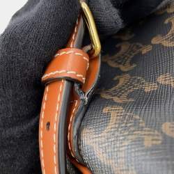 مملوكة مسبقًا Celine Triomphe Falco Backpack Tan Pvc Leather Size Mini