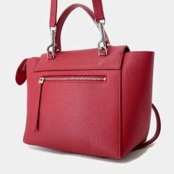 مملوكة مسبقًا حقيبة سيليين حزام جلد حمراء حجم مايكرو