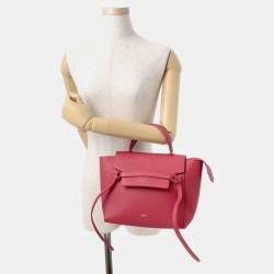 مملوكة مسبقًا حقيبة سيليين حزام جلد حمراء حجم مايكرو