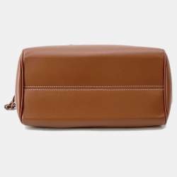 مملوكة مسبقًا Celine Cuir Triomphe Cabas Drawstring Tan Leather Size Small