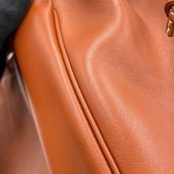 مملوكة مسبقًا Celine Cuir Triomphe Cabas Drawstring Tan Leather Size Small