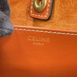 مملوكة مسبقًا Celine Cuir Triomphe Cabas Drawstring Tan Leather Size Small