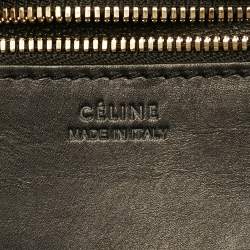 Pre Owned Celine Tie Small Black/Natural Canvas and Leather Tote