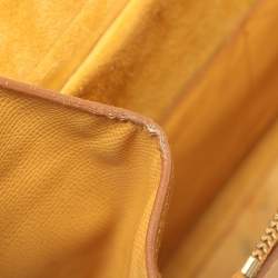 Pre Owned حقيبة بيد علوية سيلين حزام جلد بيج ميني