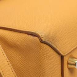 Pre Owned حقيبة بيد علوية سيلين حزام جلد بيج ميني