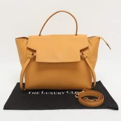 Pre Owned حقيبة بيد علوية سيلين حزام جلد بيج ميني