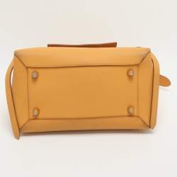 Pre Owned حقيبة بيد علوية سيلين حزام جلد بيج ميني