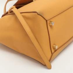 Pre Owned حقيبة بيد علوية سيلين حزام جلد بيج ميني