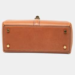 Pre Owned Celine Brown Small Leather 16 Satchel