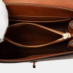 Pre Owned Celine Brown Small Leather 16 Satchel