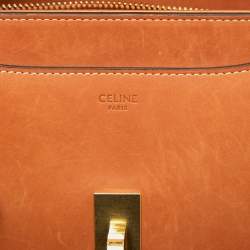 Pre Owned Celine Brown Small Leather 16 Satchel