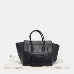 Pre Owned Celine Phantom Luggage Medium Black Leather Tote