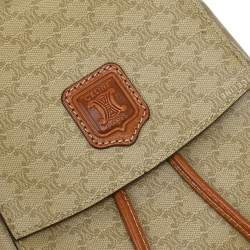 Pre Owned Celine Macadam Beige Canvas Backpack