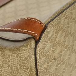 Pre Owned Celine Macadam Beige Canvas Backpack