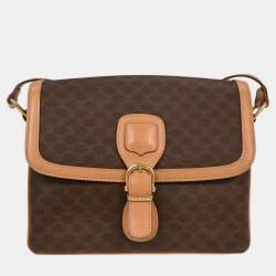 Pre Owned حقيبة سيلين بني بي في سي مكدام كتف