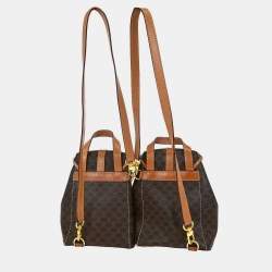 Pre Owned Celine Macadam Twin Brown PVC Backpack