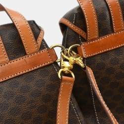 Pre Owned Celine Macadam Twin Brown PVC Backpack