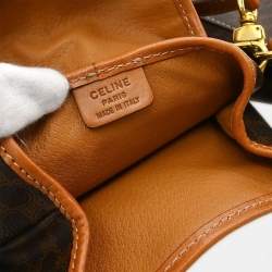 Pre Owned Celine Macadam Twin Brown PVC Backpack