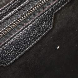Pre Owned Celine Luggage Micro Black Calfskin Leather Tote Bag