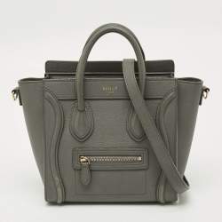 مملوكة مسبقًا Celine Luggage Nano Grey Leather Tote