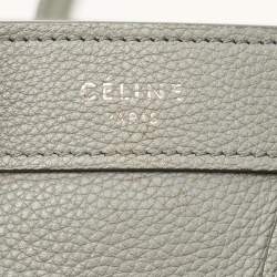 Pre Owned Celine Luggage Nano Grey Leather Tote