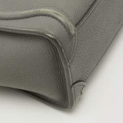 Pre Owned Celine Luggage Nano Grey Leather Tote