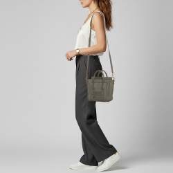 Pre Owned Celine Luggage Nano Grey Leather Tote