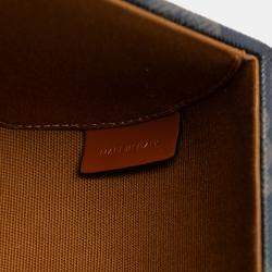 Pre Owned Celine Brown Triomphe Coated Canvas Round Box Handbag